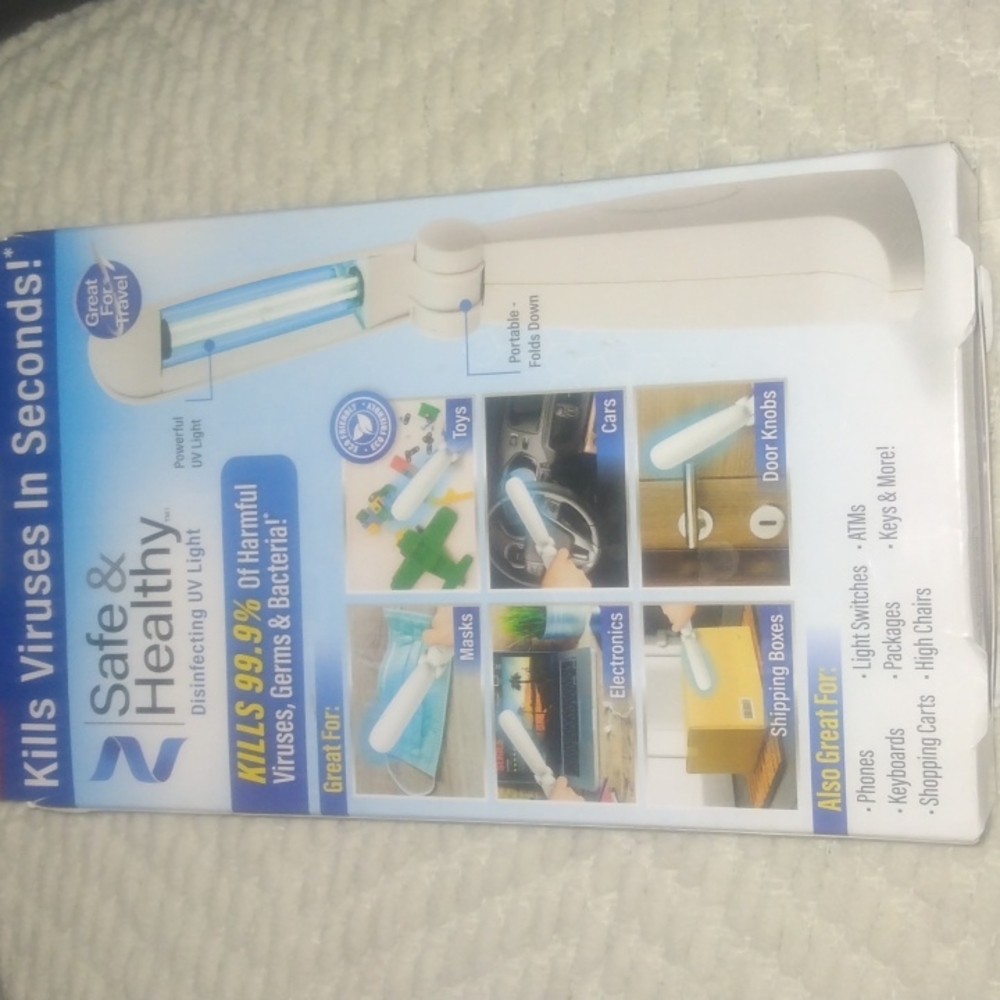 Surface disinfecting uv light